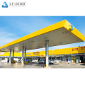 Outdoor waterproof customized design steel structure gas station canopy